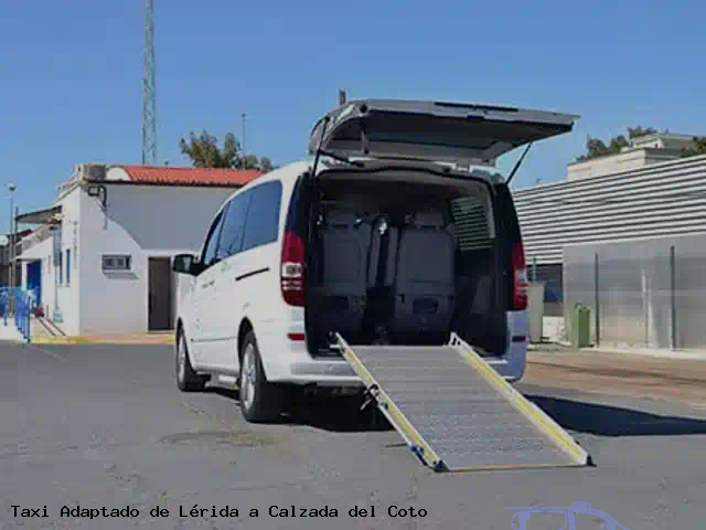 Taxi accesible de Calzada del Coto a Lérida